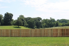 Wood privacy fence line in Jarrettsville, MD
