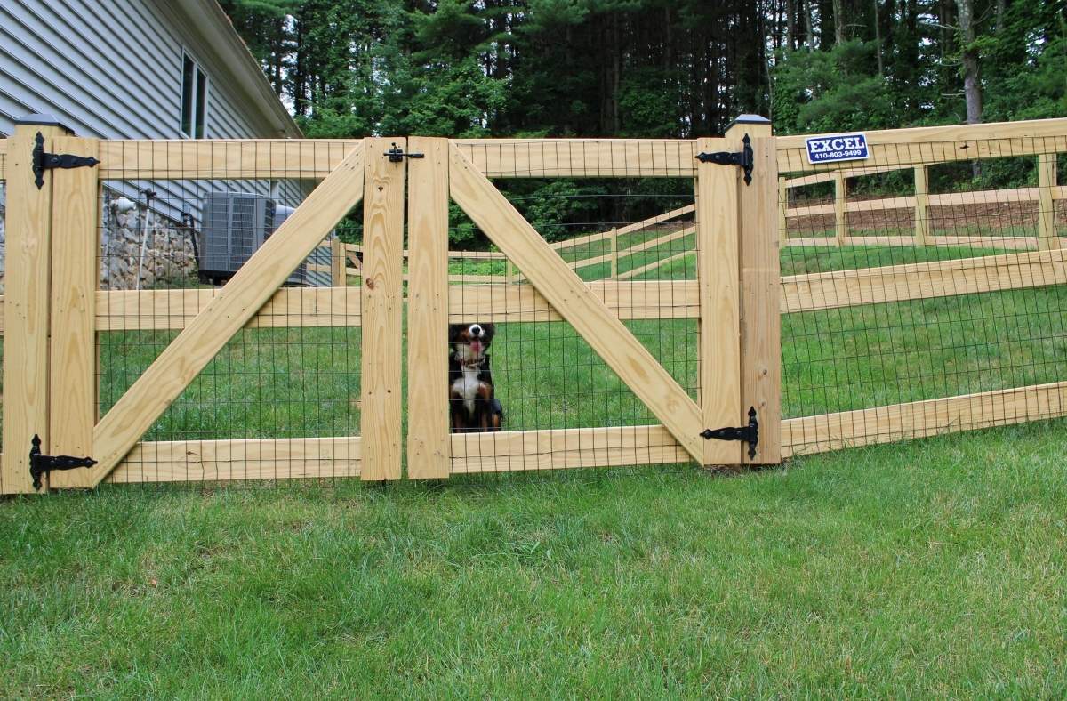 3-rail paddock fence for pets