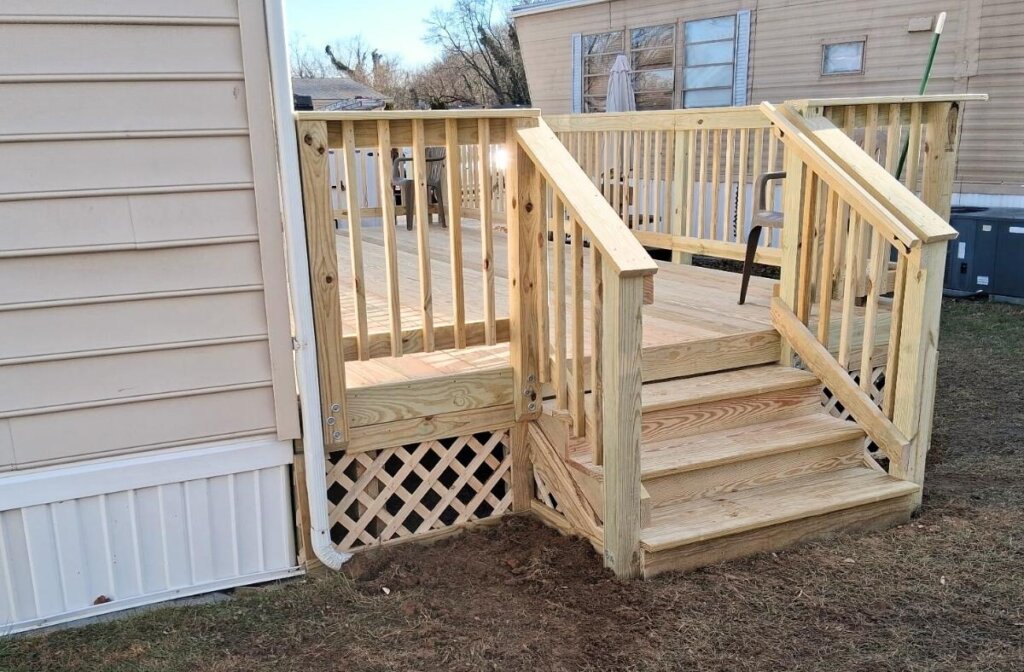 cedar deck steps
