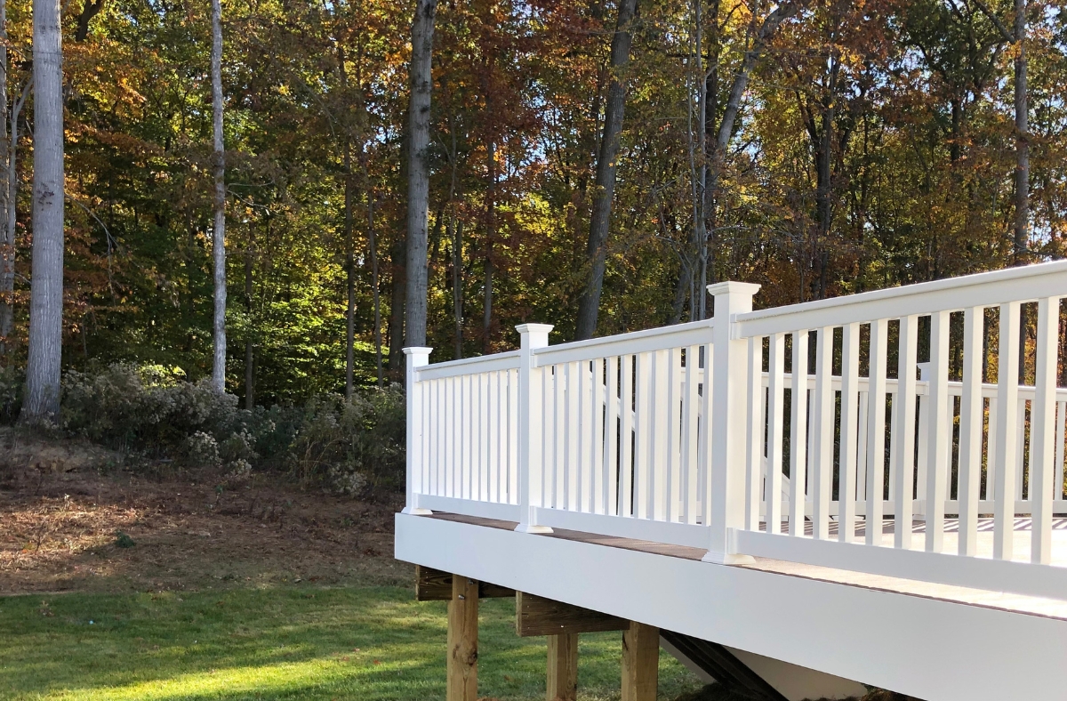White Low Maintenance Deck Railings