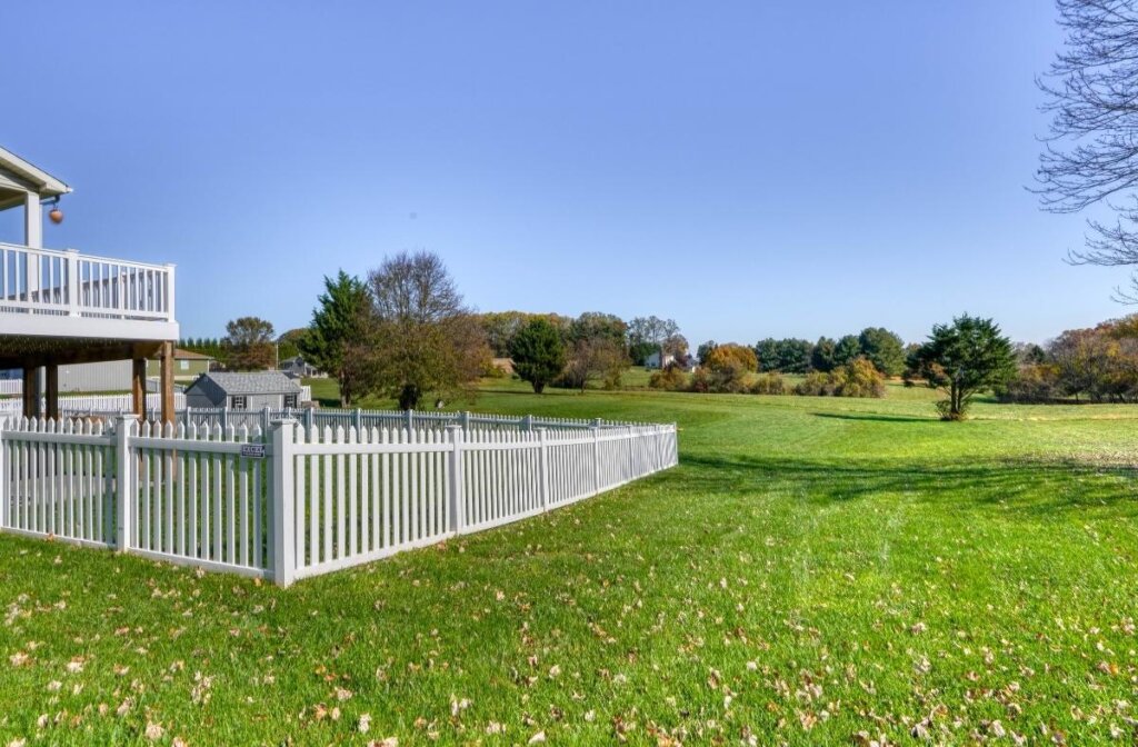 Classic white picket fencing