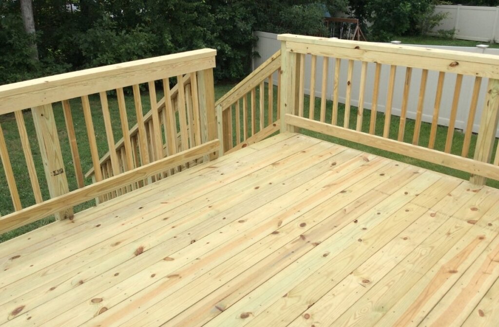 wood deck installation