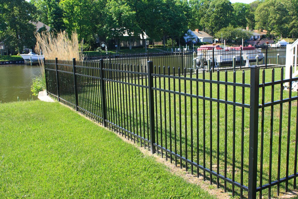 aluminum fence by the water