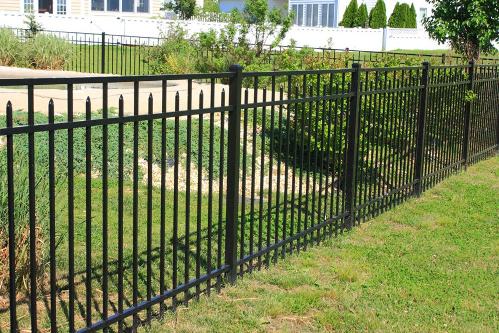 black ornamental fence