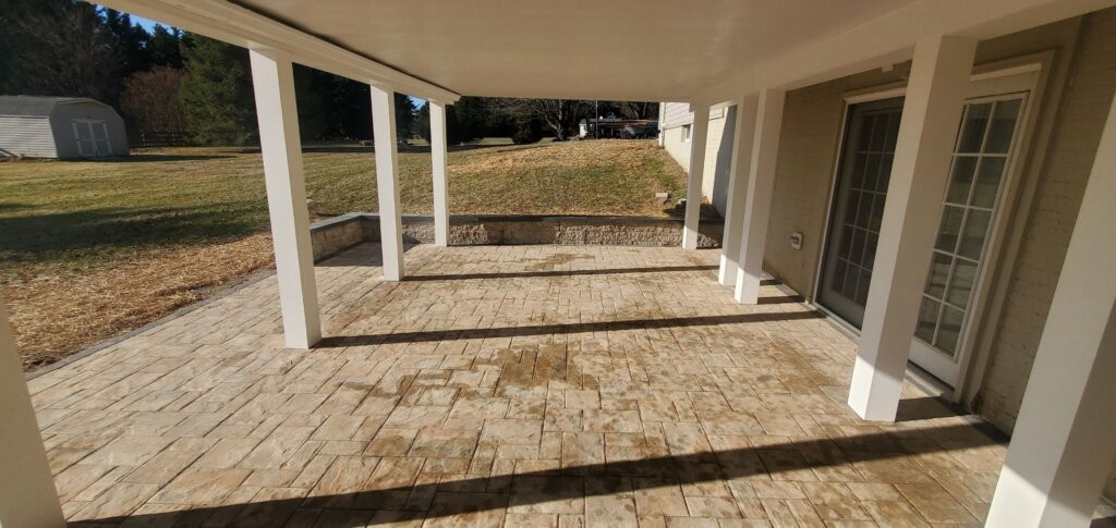 Completed Patio Project under Deck Installation
